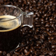 coffee on coffee beans